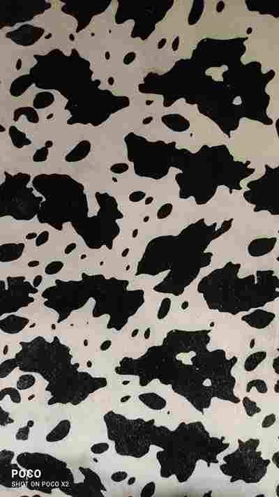 Jersey print hairon leather